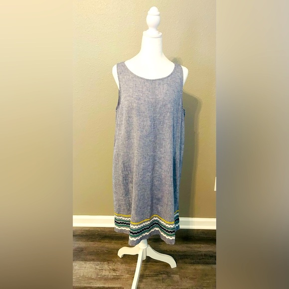 NEW For Cynthia Linen Cotton Blend Summer Dress Petite size XL NWT - Picture 2 of 14